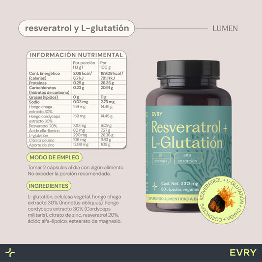 LUMEN - Resveratrol + L-Glutatión